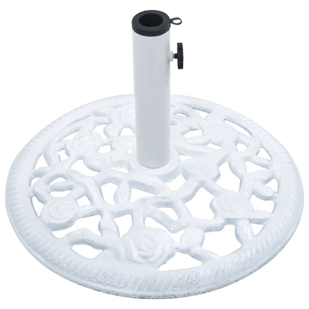 Socle de parasol - accessoire parasol Blanc 12 kg 48 cm Fonte - MEUBLE PRO - Image 3