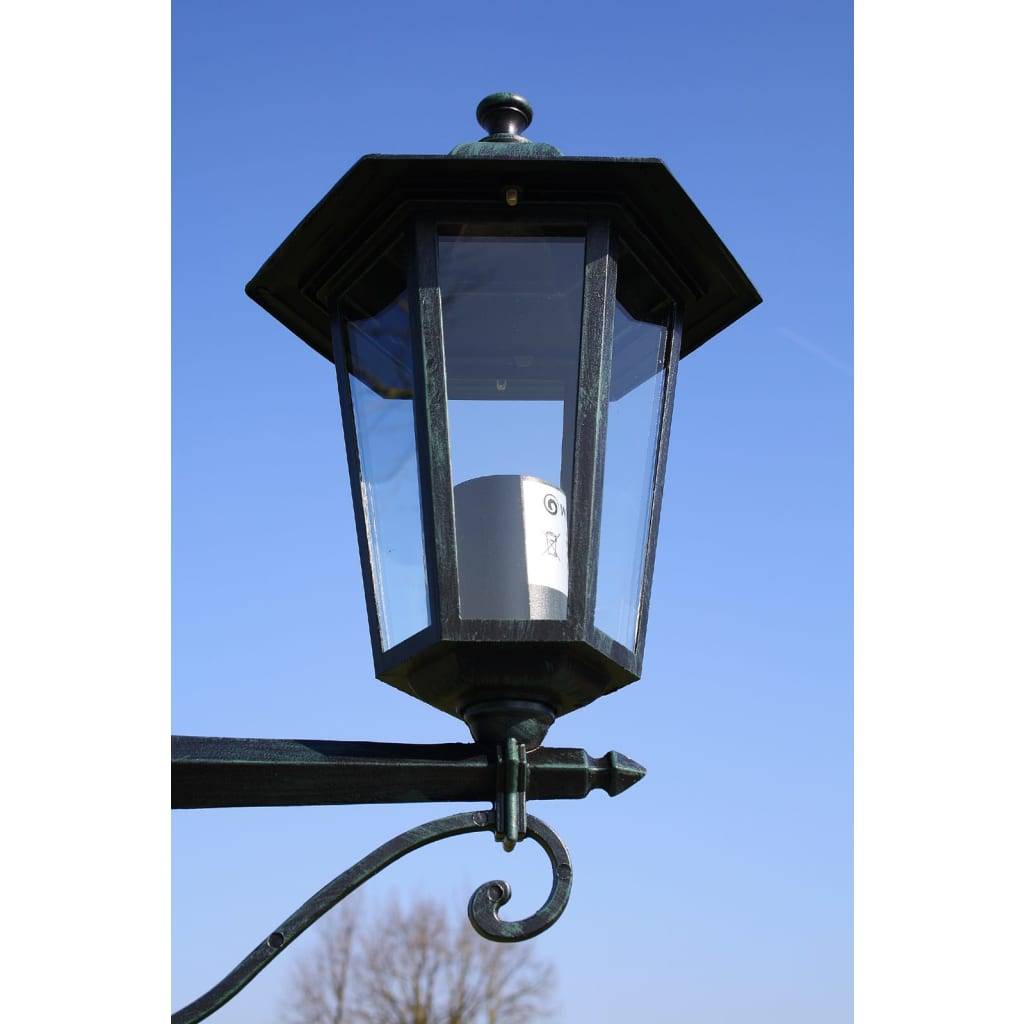 Lampadaire de jardin - Lampadaire d'extérieur 2 bras 215 cm Vert foncé/Noir Aluminium MP521 - Image 3