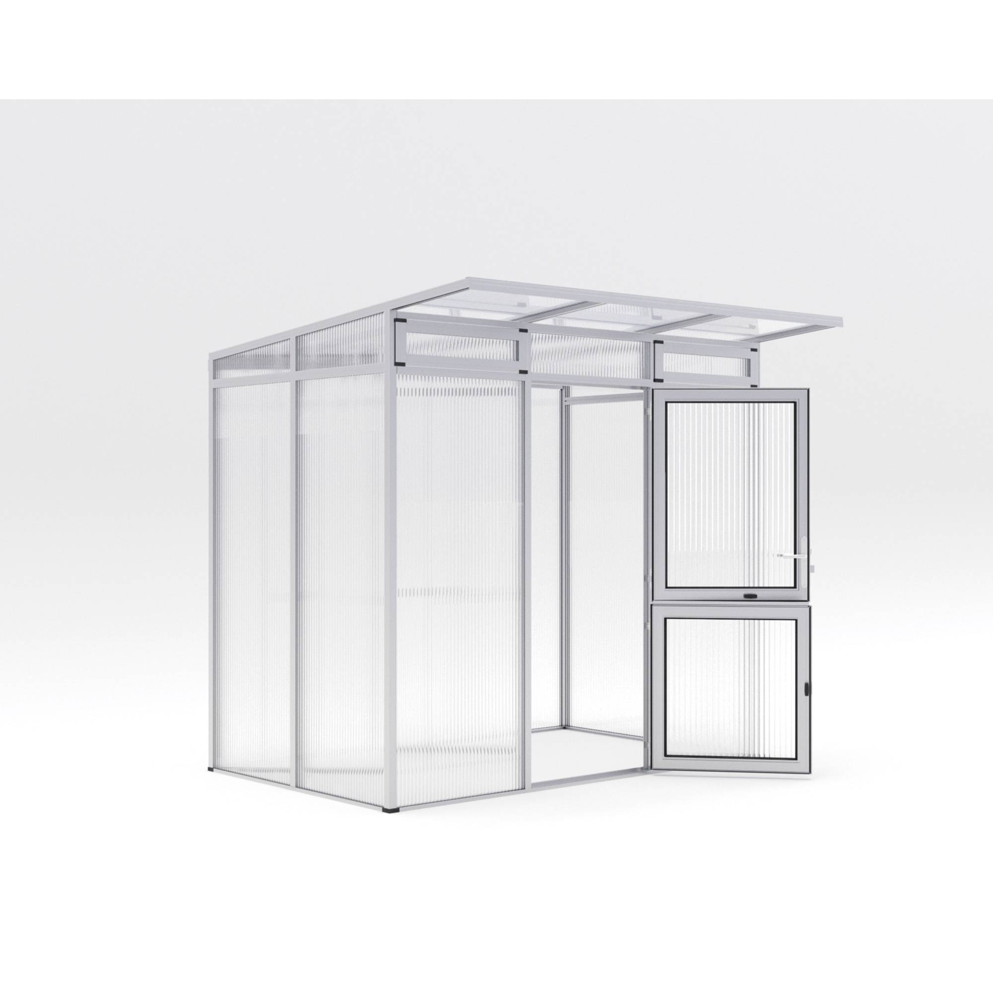 Serre de jardin 3,5m² KGT Santini II - small,aluminium brut - Image 1