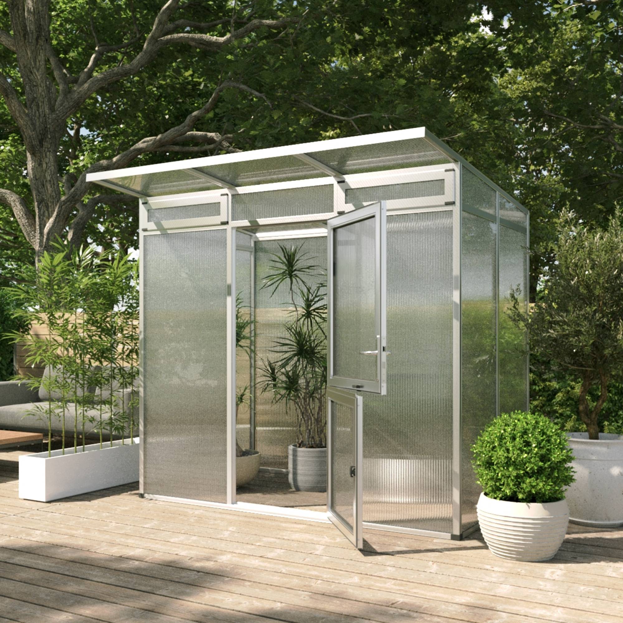 Serre de jardin 3,5m² KGT Santini II - small,aluminium brut - Image 2