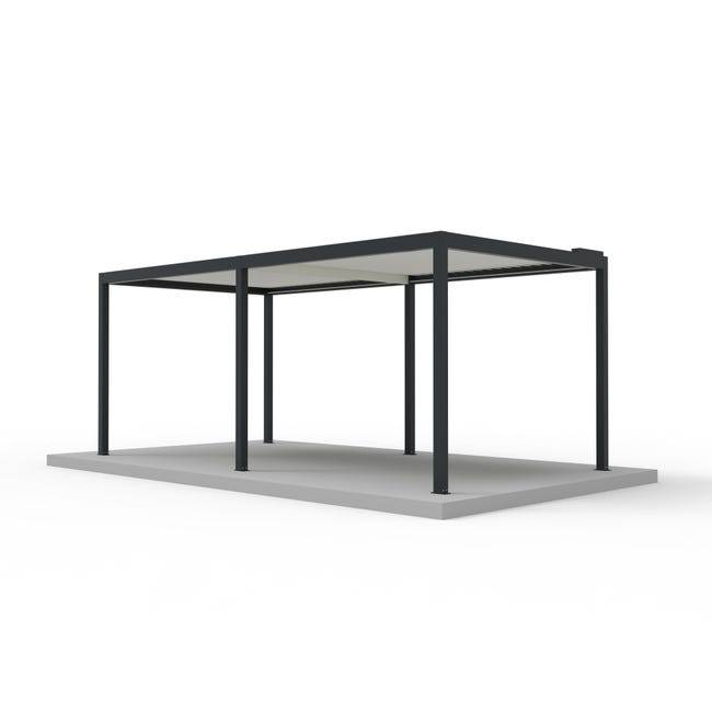 Pergola Bioclimatique Aluminium Autoportante Motorisée Éclairée 6x3 Anthracite SV ORIAL France - Image 6