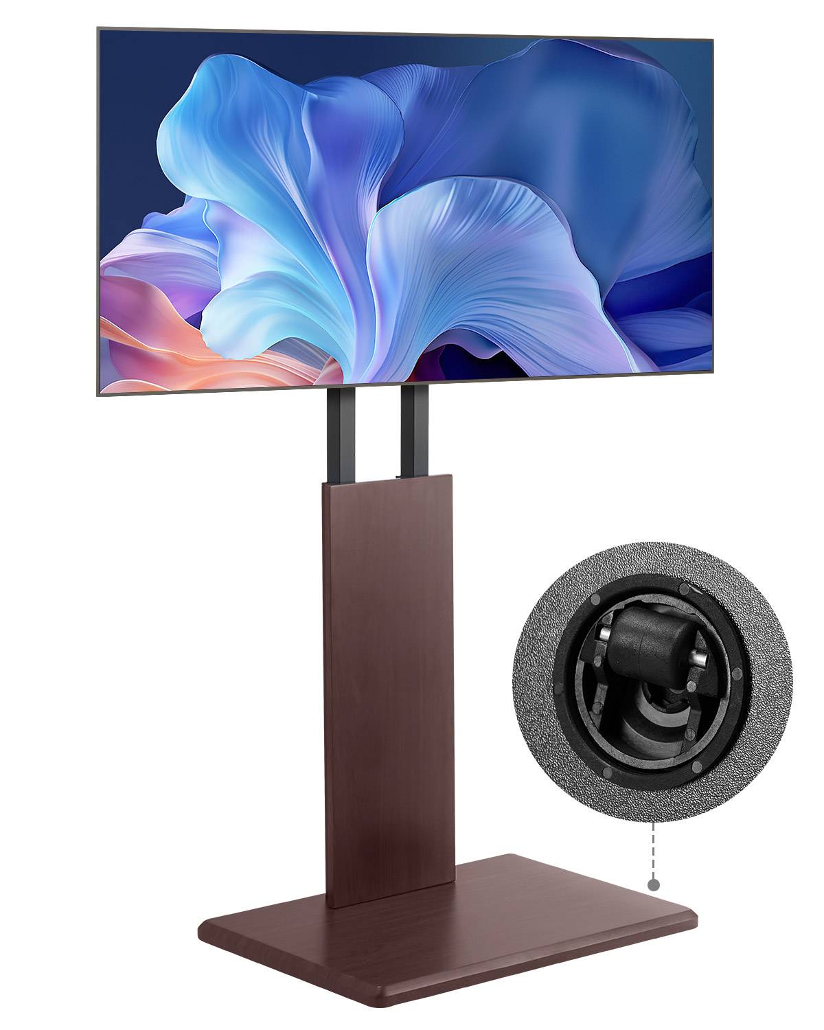 VEVOR Support TV mobile universel 81-178cm, multiprise, pivot/H régl., 45kg, VESA 600x400, intérieur. - Image 1