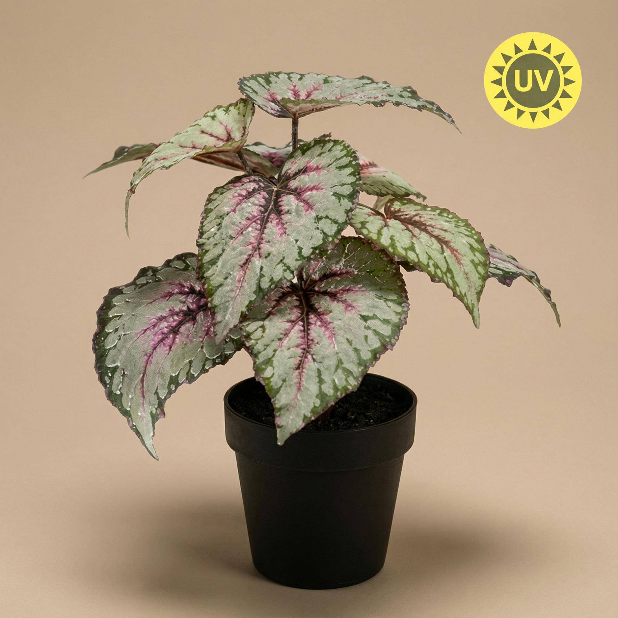 Begonia - UV - intérieur et extérieur - Ø10cm - Plante artificielle - Image 1