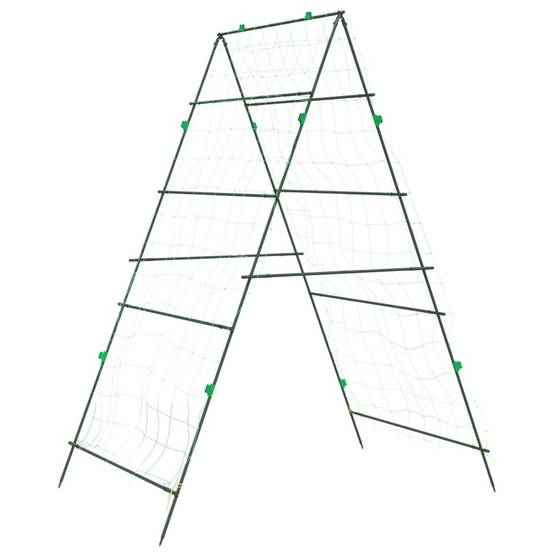 Grillage de jardin - Clôture à treillis - Treillis de jardin pour plantes grimpantes forme de A acier - Image 1