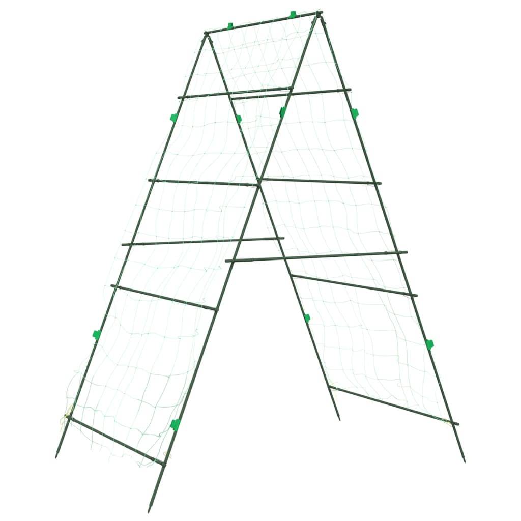 Grillage de jardin - Clôture à treillis - Treillis de jardin pour plantes grimpantes forme de A acier - Image 6
