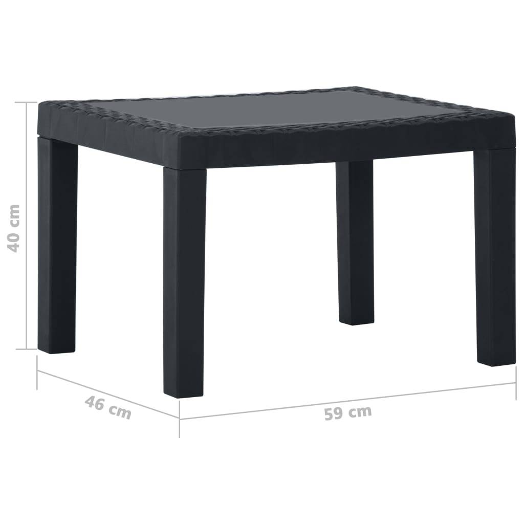 Salon de Jardin 3 pcs 2 Fauteuils Table Basse Plastique Coussins Gris – ComfortXL Outdoor Living - Image 4
