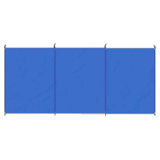 Brise-vent de camping tissu et acier bleu 450 x 0.01 x 150 cm - PANGIVO - Image 2