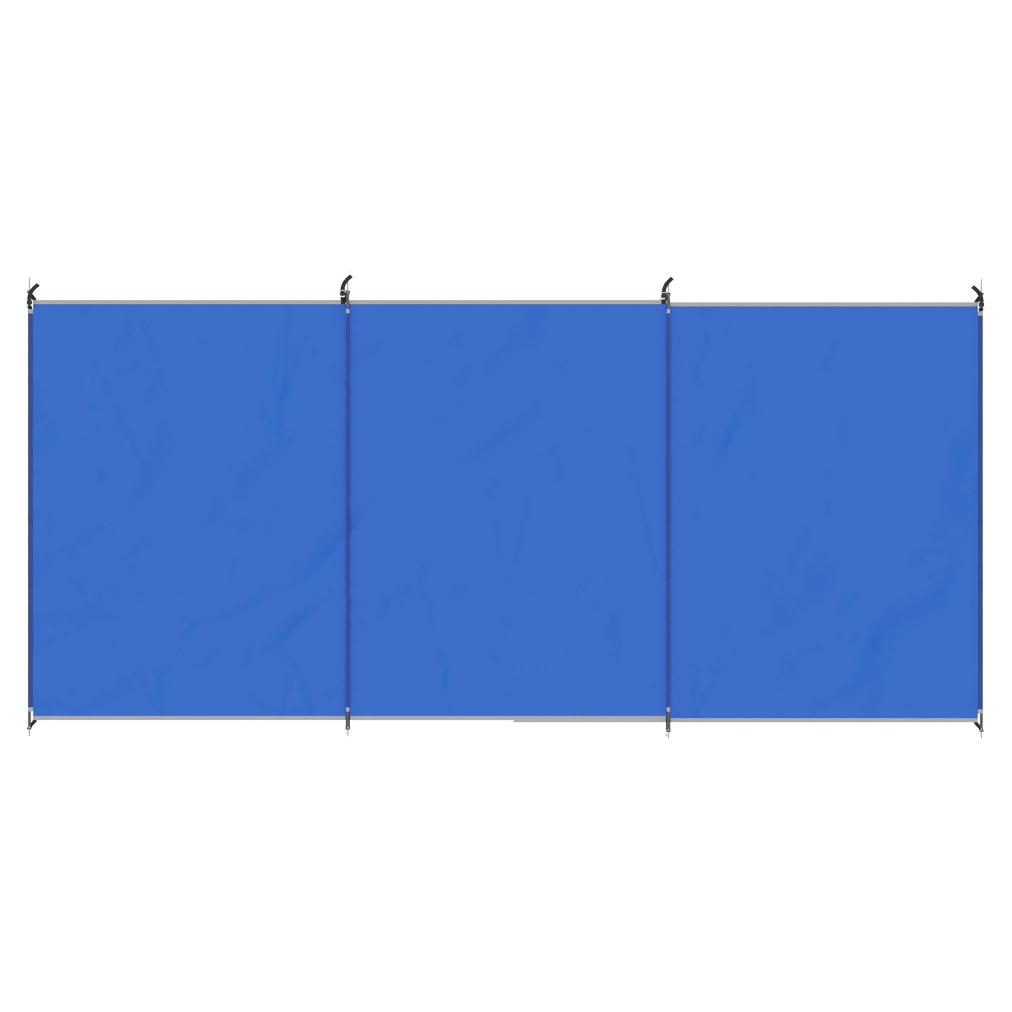 Brise-vent de camping tissu et acier bleu 450 x 0.01 x 150 cm - PANGIVO - Image 2