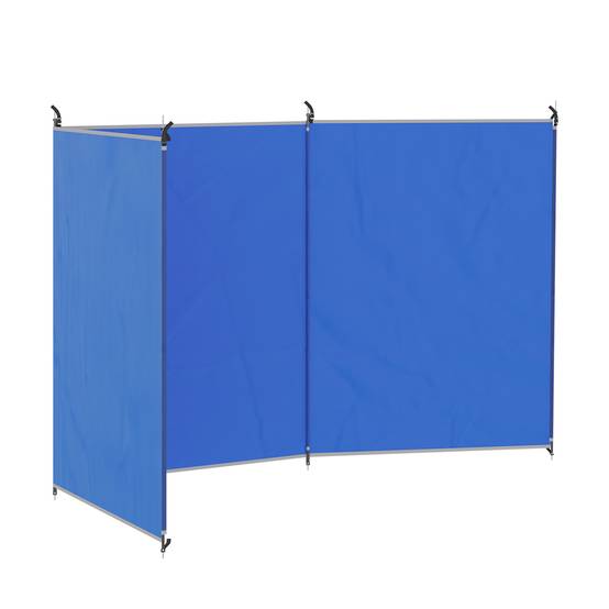 Brise-vent de camping tissu et acier bleu 450 x 0.01 x 150 cm - PANGIVO - Image 1