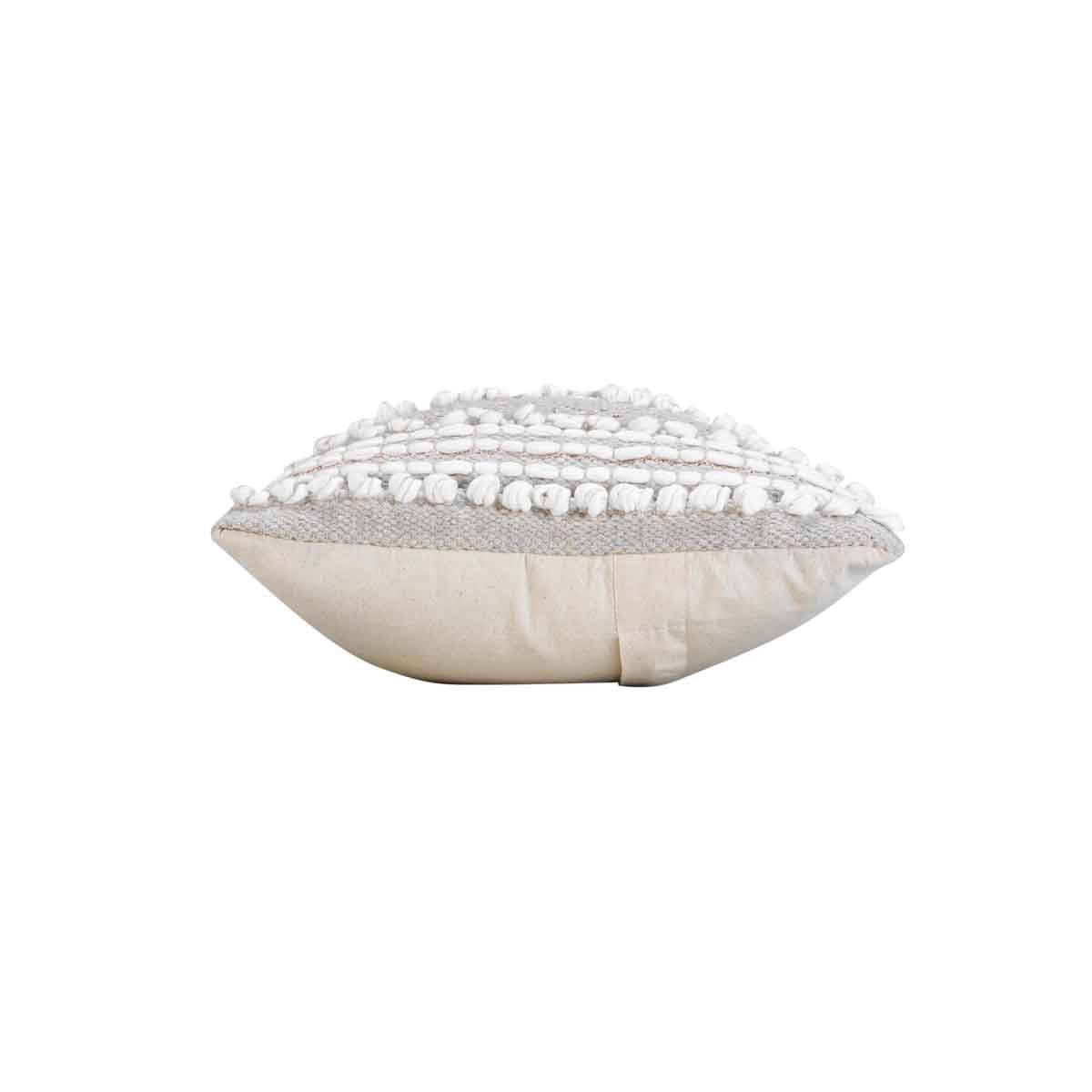 Coussin Déco "Blanca" 30x50cm Naturel & Blanc - Image 3