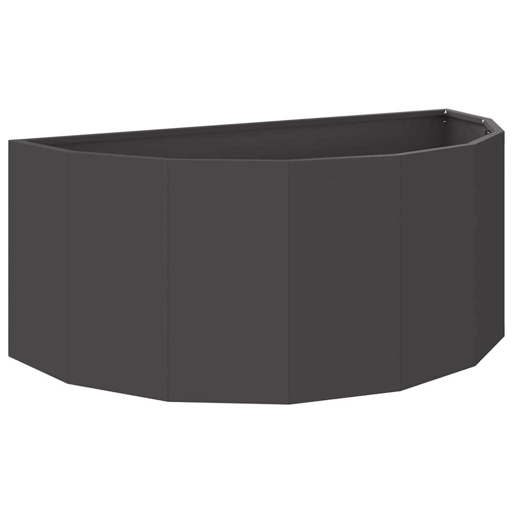 Vidaxl - Jardinière-Pot de fleur-Bac à fleurs Noir 90 x 45 x 35 cm Acier - Image 2