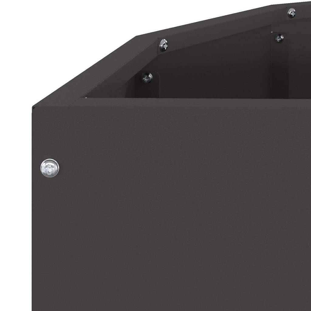 Vidaxl - Jardinière-Pot de fleur-Bac à fleurs Noir 90 x 45 x 35 cm Acier - Image 9