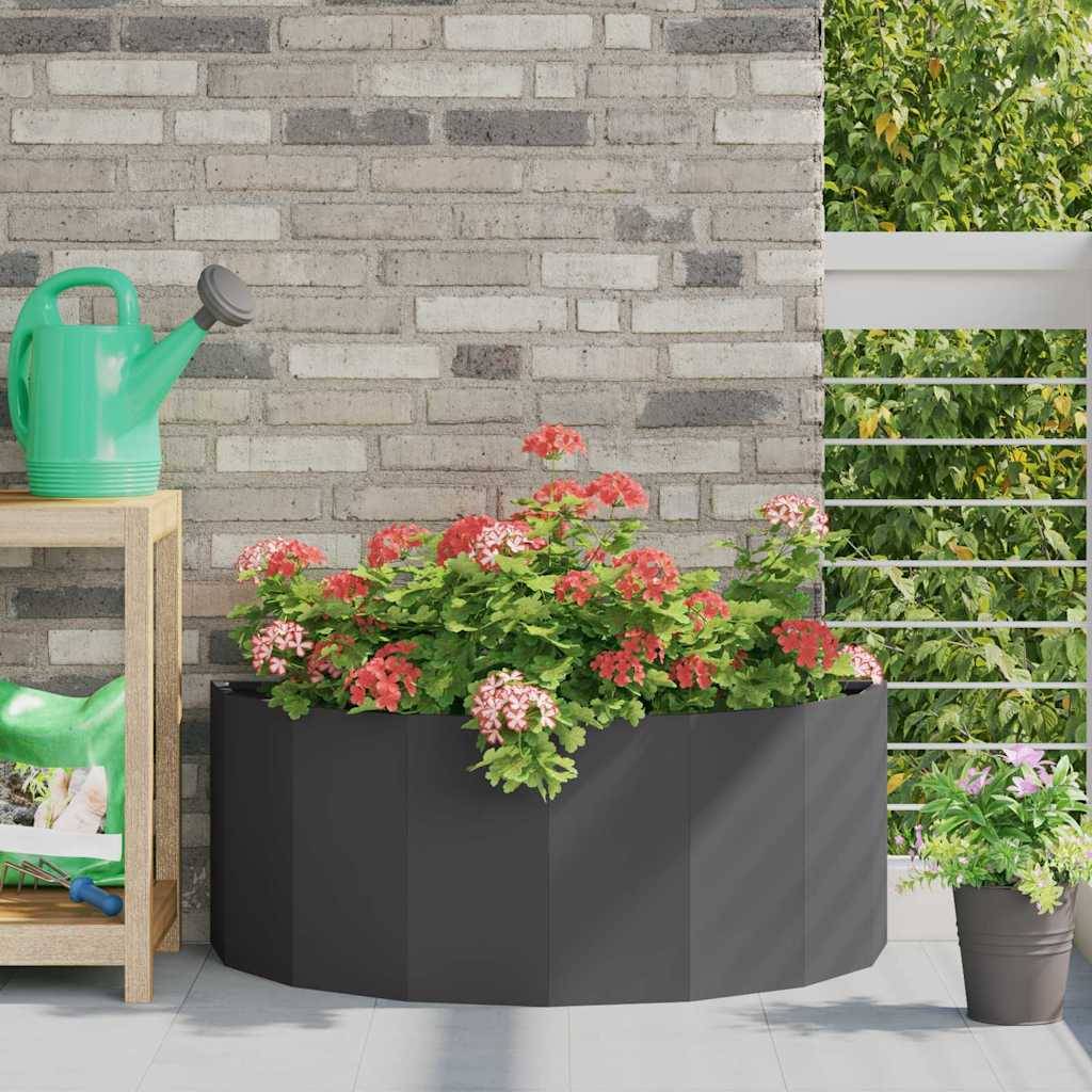 Vidaxl - Jardinière-Pot de fleur-Bac à fleurs Noir 90 x 45 x 35 cm Acier - Image 1