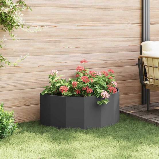 Vidaxl - Jardinière-Pot de fleur-Bac à fleurs Noir 90 x 45 x 35 cm Acier - Image 4