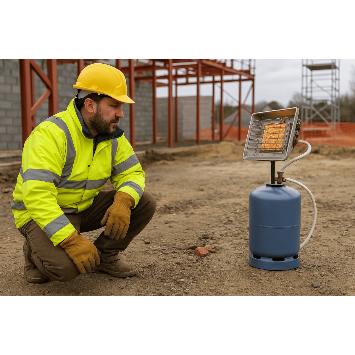 Chauffage à gaz Radiant au gaz 4500W Exterieur Avec détendeur gaz réglable Butane/Propane - Image 6