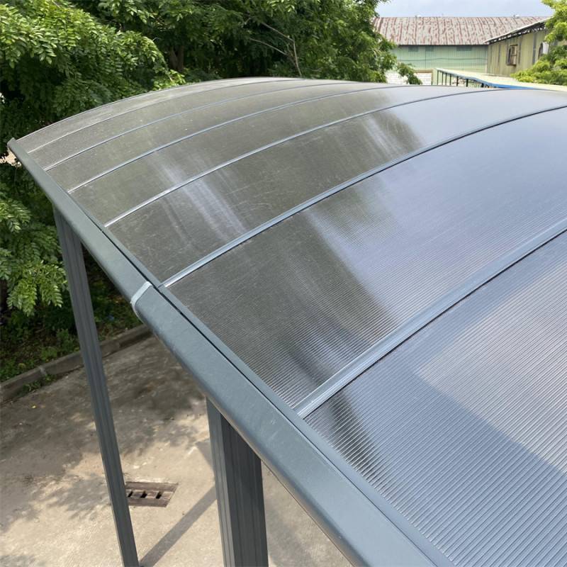 Carport aluminium anthracite 18,3m² pour camping-car X-Metal avec panneaux polycarbonate 6mm - Image 4