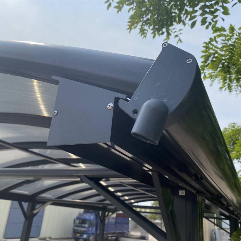 Carport aluminium anthracite 18,3m² pour camping-car X-Metal avec panneaux polycarbonate 6mm - Image 7