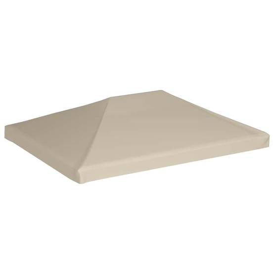 Toile de Tonnelle 4x3 m Polyester PVC Bâche de Rechange Imperméable pour Belvédère de Jardin Beige - ComfortXL Outdoor Living - Image 2