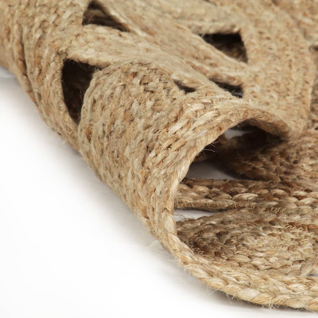 Grand Tapis Circulaire Artisanal en Jute Tressé Durable pour Décoration d'Intérieur Brun 210 cm – ComfortXL Outdoor Living - Image 5