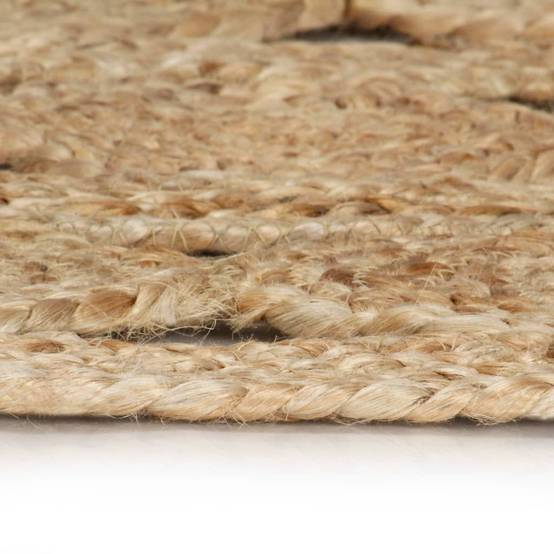 Grand Tapis Circulaire Artisanal en Jute Tressé Durable pour Décoration d'Intérieur Brun 210 cm – ComfortXL Outdoor Living - Image 2