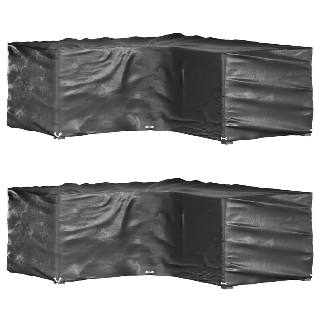 Housse de protection | Couvercle de protection | Housses de salon de jardin en forme de L 2 pcs 12 œillets Maison Chic - Image 2