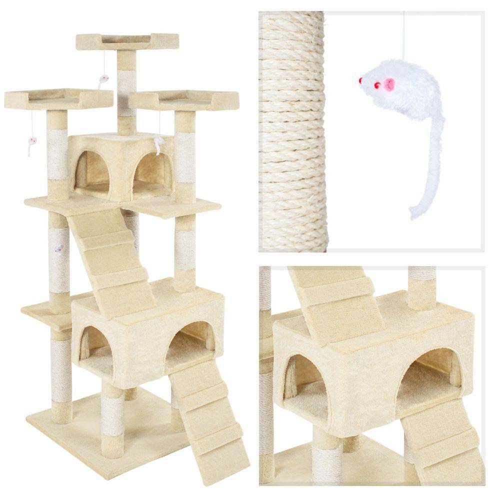 Arbre à chat 170 cm beige - Image 2