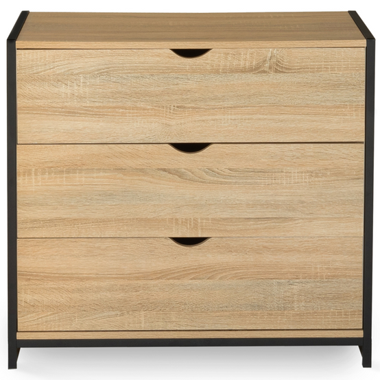 Commode 3 tiroirs DETROIT 80 cm design industriel - Image 3