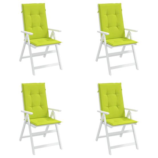 PANGIVO - Coussins de chaise à dossier haut lot de 4 polyester vert vif 120 x 50 x 3 cm - PANGIVO - Image 4