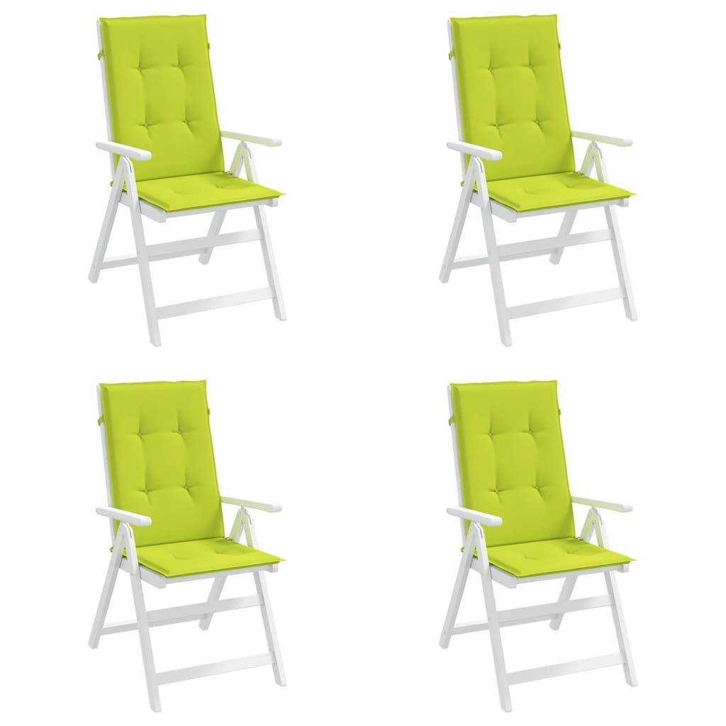 PANGIVO - Coussins de chaise à dossier haut lot de 4 polyester vert vif 120 x 50 x 3 cm - PANGIVO - Image 4