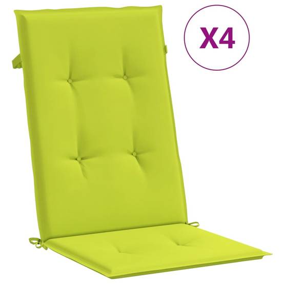 PANGIVO - Coussins de chaise à dossier haut lot de 4 polyester vert vif 120 x 50 x 3 cm - PANGIVO - Image 2
