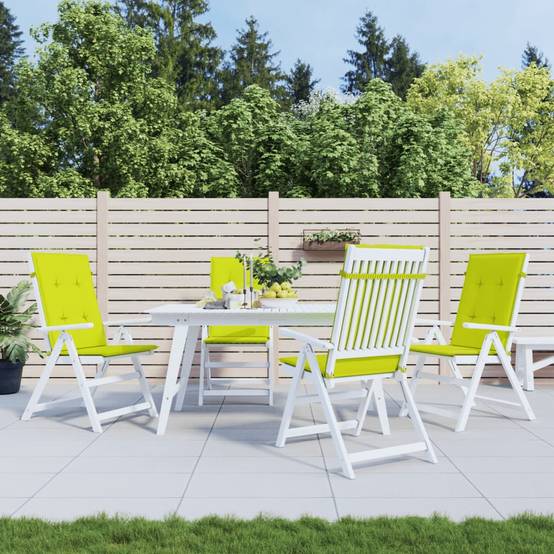 PANGIVO - Coussins de chaise à dossier haut lot de 4 polyester vert vif 120 x 50 x 3 cm - PANGIVO - Image 1