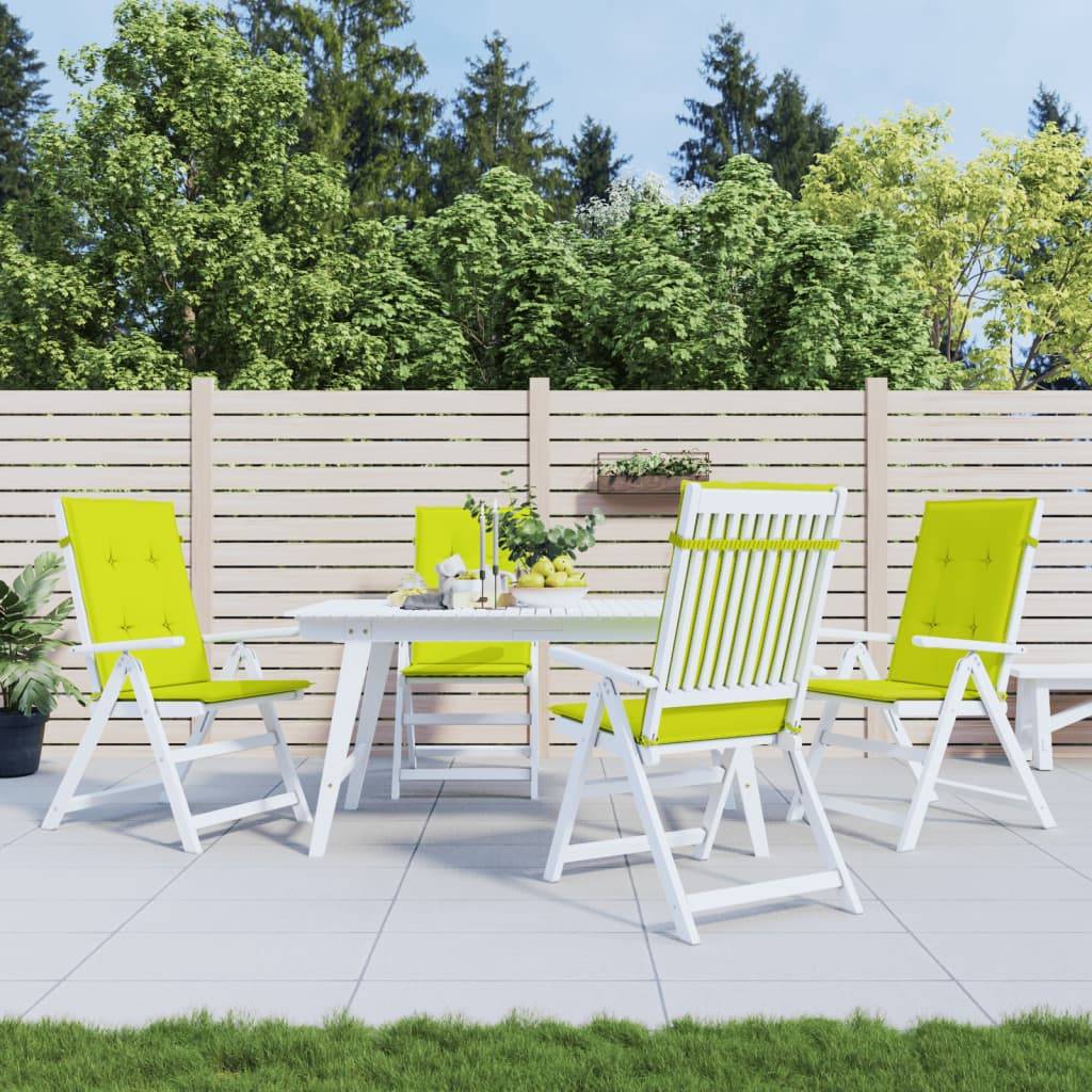 PANGIVO - Coussins de chaise à dossier haut lot de 4 polyester vert vif 120 x 50 x 3 cm - PANGIVO - Image 1