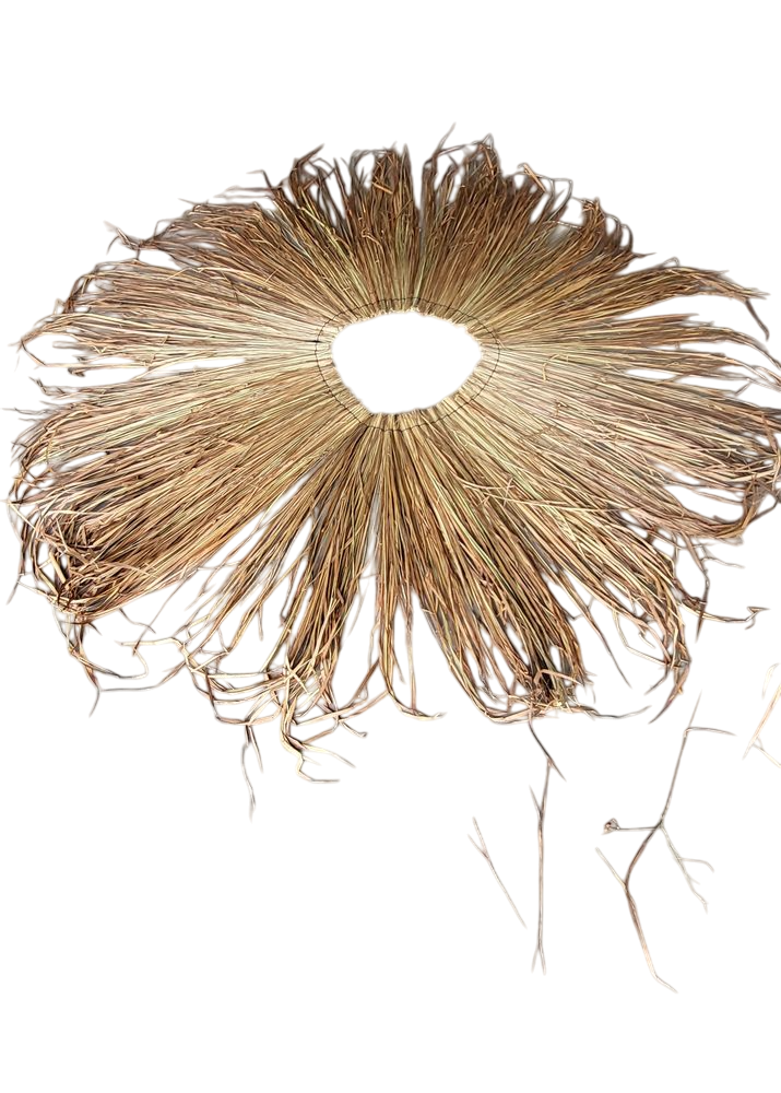 Chapeau Jardinier Paille Naturelle - VotreChapeau - Modèle Petit Bord Avec Bandeau Tissu - Unisexe Fabriqué En Italie