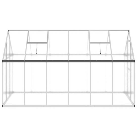 Serre aluminium et polycarbonate argenté 334 x 169 x 195 cm - PANGIVO - Image 4