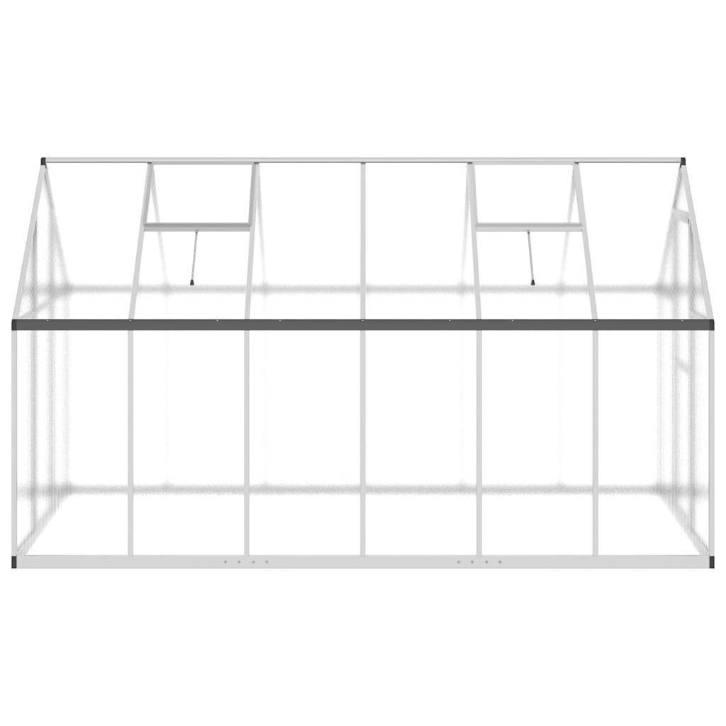 Serre aluminium et polycarbonate argenté 334 x 169 x 195 cm - PANGIVO - Image 4