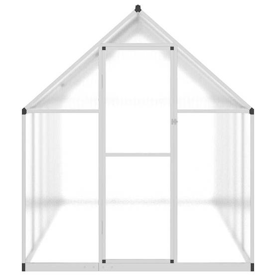 Serre aluminium et polycarbonate argenté 334 x 169 x 195 cm - PANGIVO - Image 3