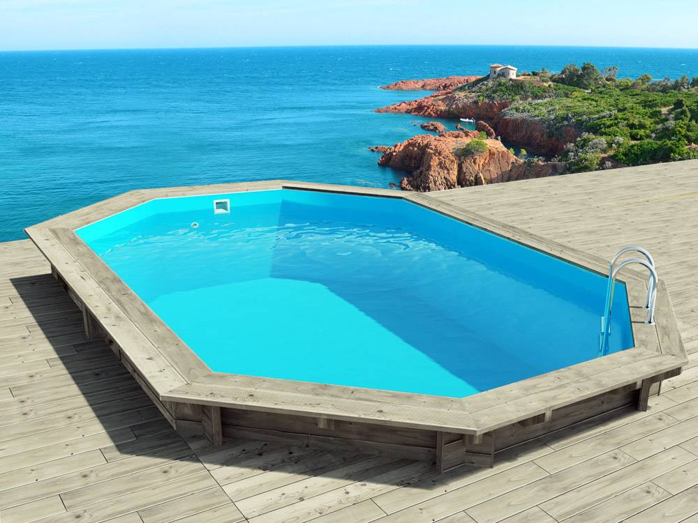Habitat Et Jardin - Piscine Bois " Cancun " - 6.53 X 4.41 X 1.45 M -habitat Et Jardin - Image 1