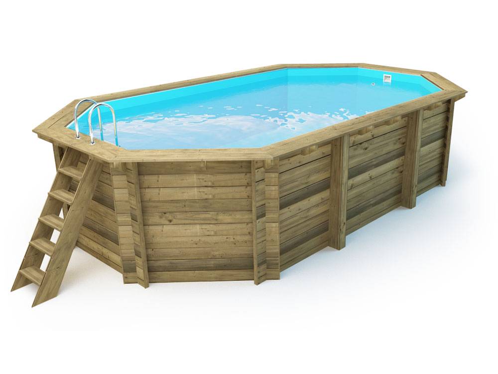 Habitat Et Jardin - Piscine Bois " Cancun " - 6.53 X 4.41 X 1.45 M -habitat Et Jardin - Image 2