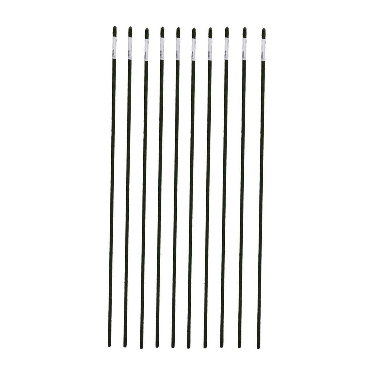 Lot de 10 Tuteurs Acier plastifié 180cm