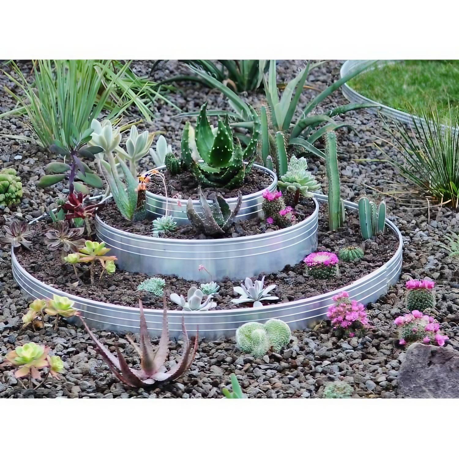 Bordure de Jardin en aluminium ultra solide, Largeur: 10 cm, Longueur: 1 m, Quantité: 25, Green-split - Image 4