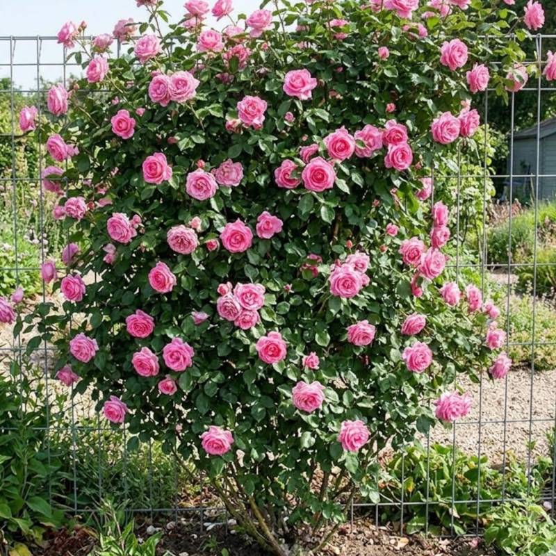 Rosier grimpant Parfum Royal® 'Nirparf' à fleurs Rose - feuillage Caduc - Pot de 3L - 20/40 cm-  hauteur à maturité De 2,00 m à 2,50 m - Image 4
