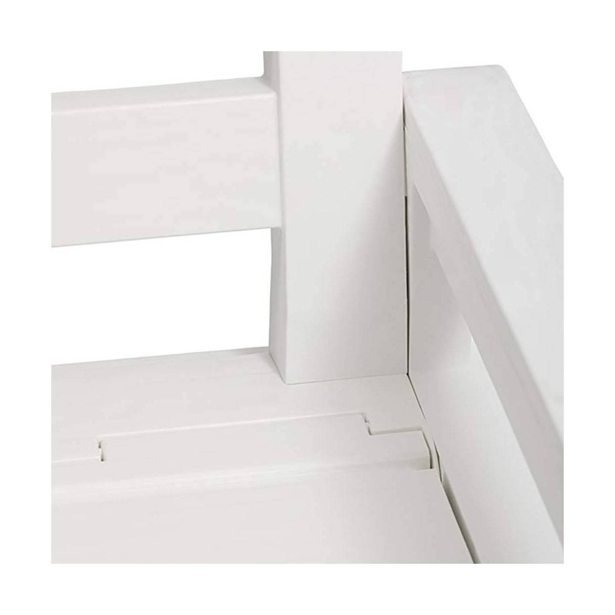 Coffre de Jardin en résine 270 Litres BLANC Effet bois 132 x 58 x H89 cm Protection Anti UV TOOMAX - Image 6