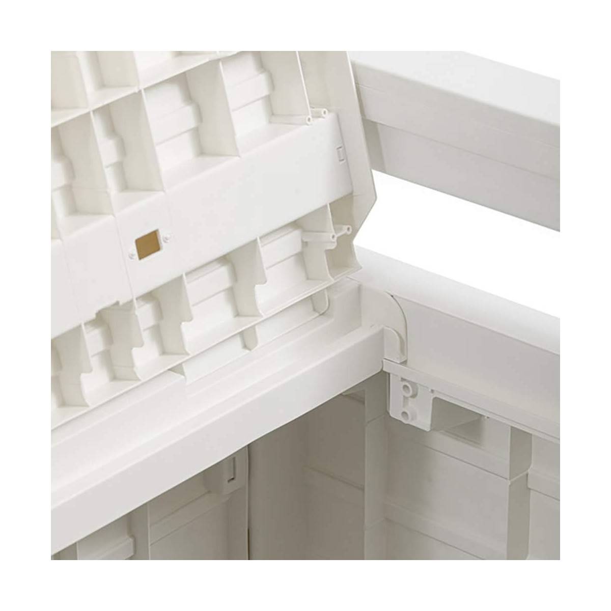 Coffre de Jardin en résine 270 Litres BLANC Effet bois 132 x 58 x H89 cm Protection Anti UV TOOMAX - Image 7