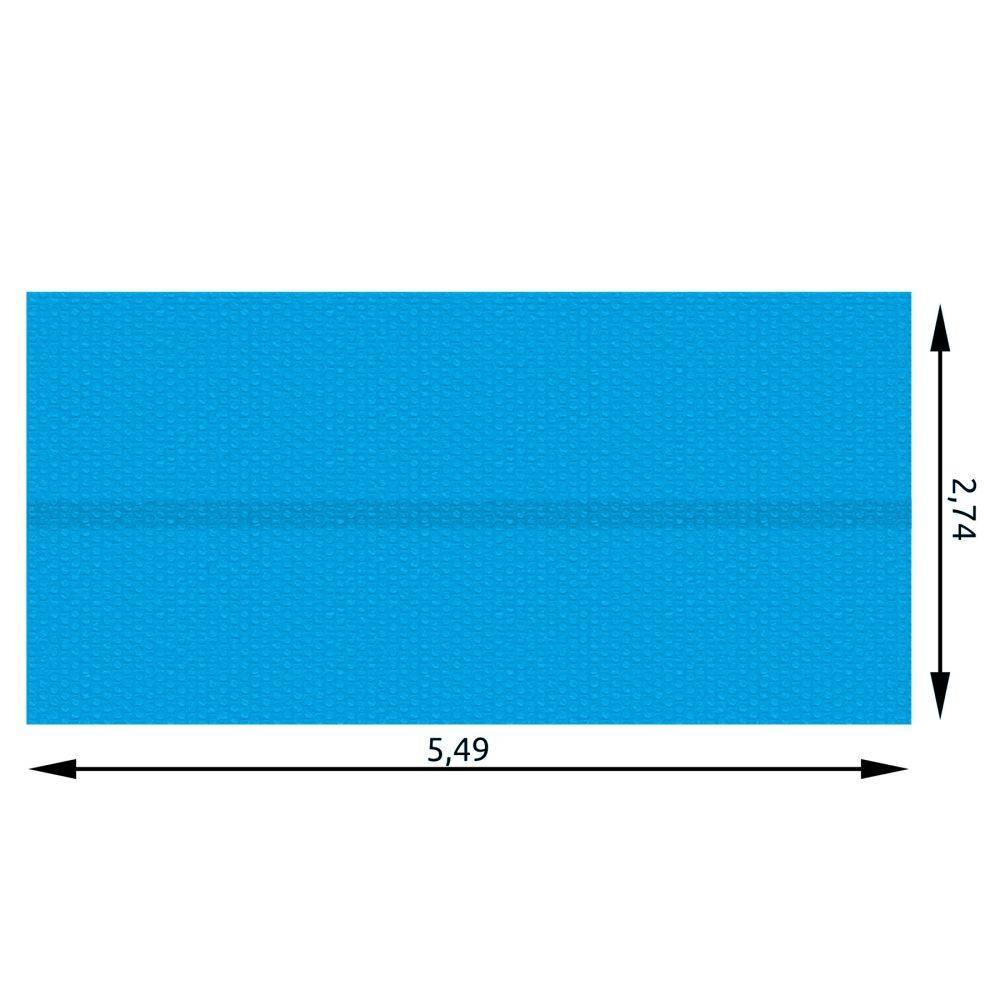 Bâche de piscine rectangulaire bleue 274 x 549 cm - Image 4