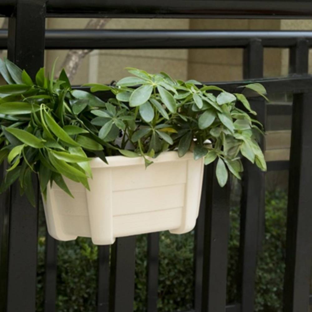IntiMeg - Jardinière de balcon extérieure IntiMeg blanc cassé - Image 4