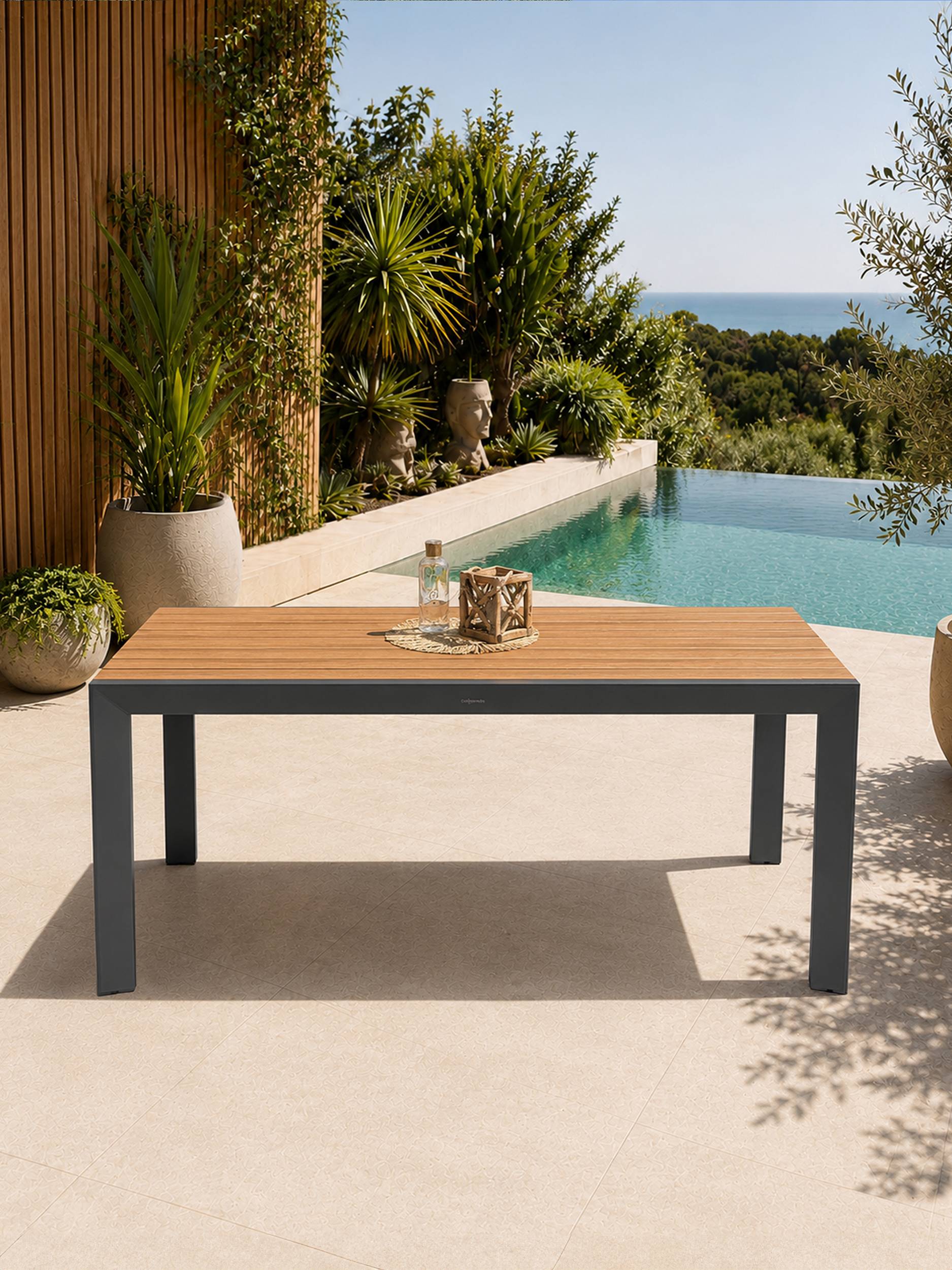 Dcb Garden - Ensemble repas de jardin 6 places en alu - Gris anthracite - TONGA - Image 8