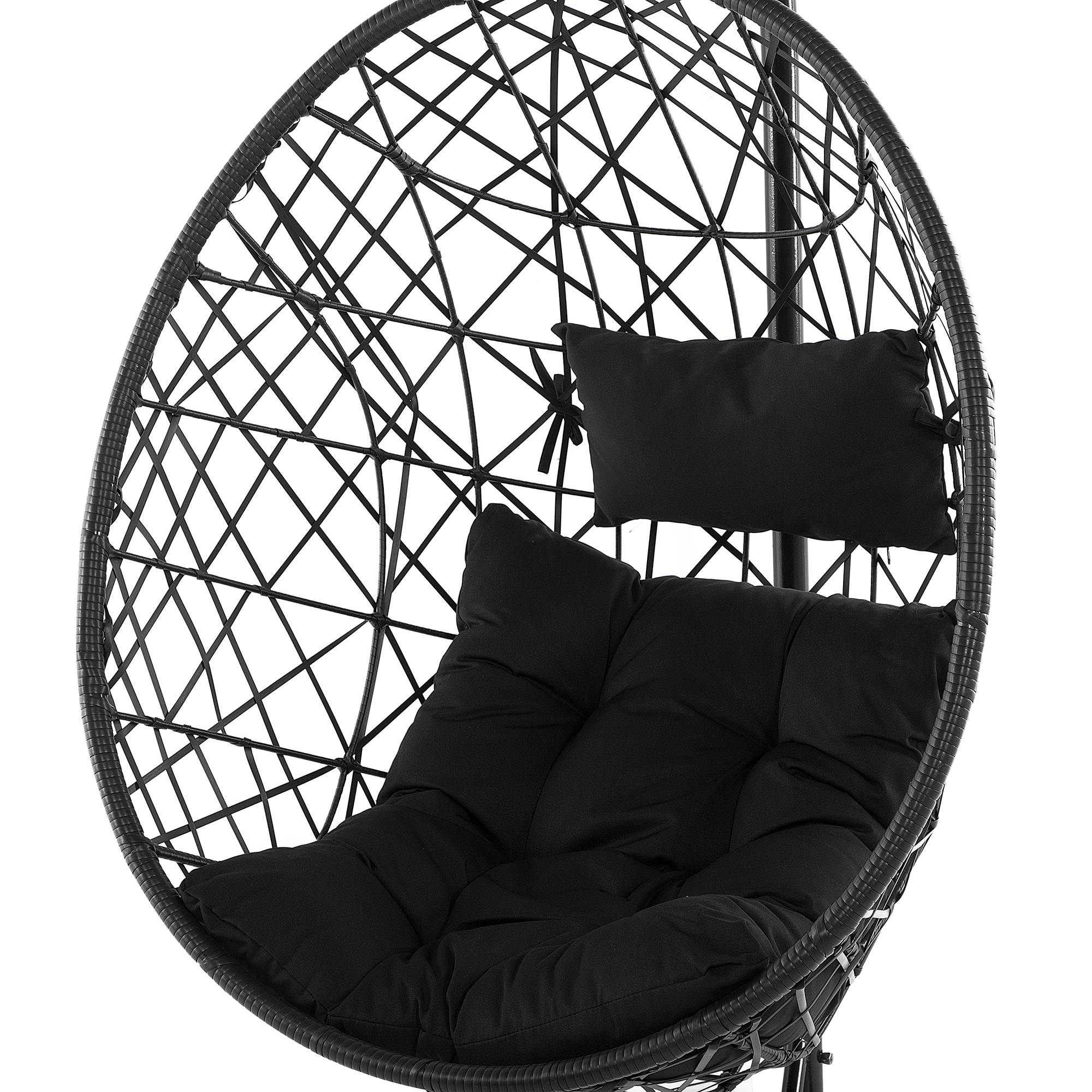 Beliani - Chaise porte-à-faux Polyrotin Noir ALATRI - 96x96x200- Beliani - Image 7