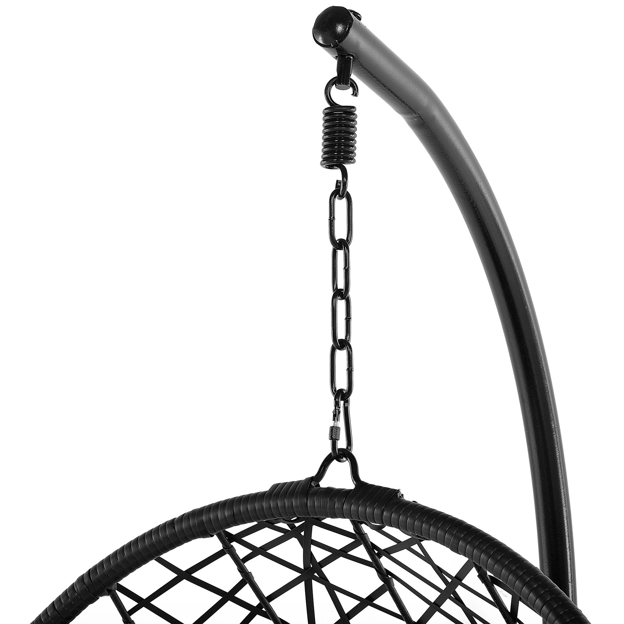 Beliani - Chaise porte-à-faux Polyrotin Noir ALATRI - 96x96x200- Beliani - Image 8