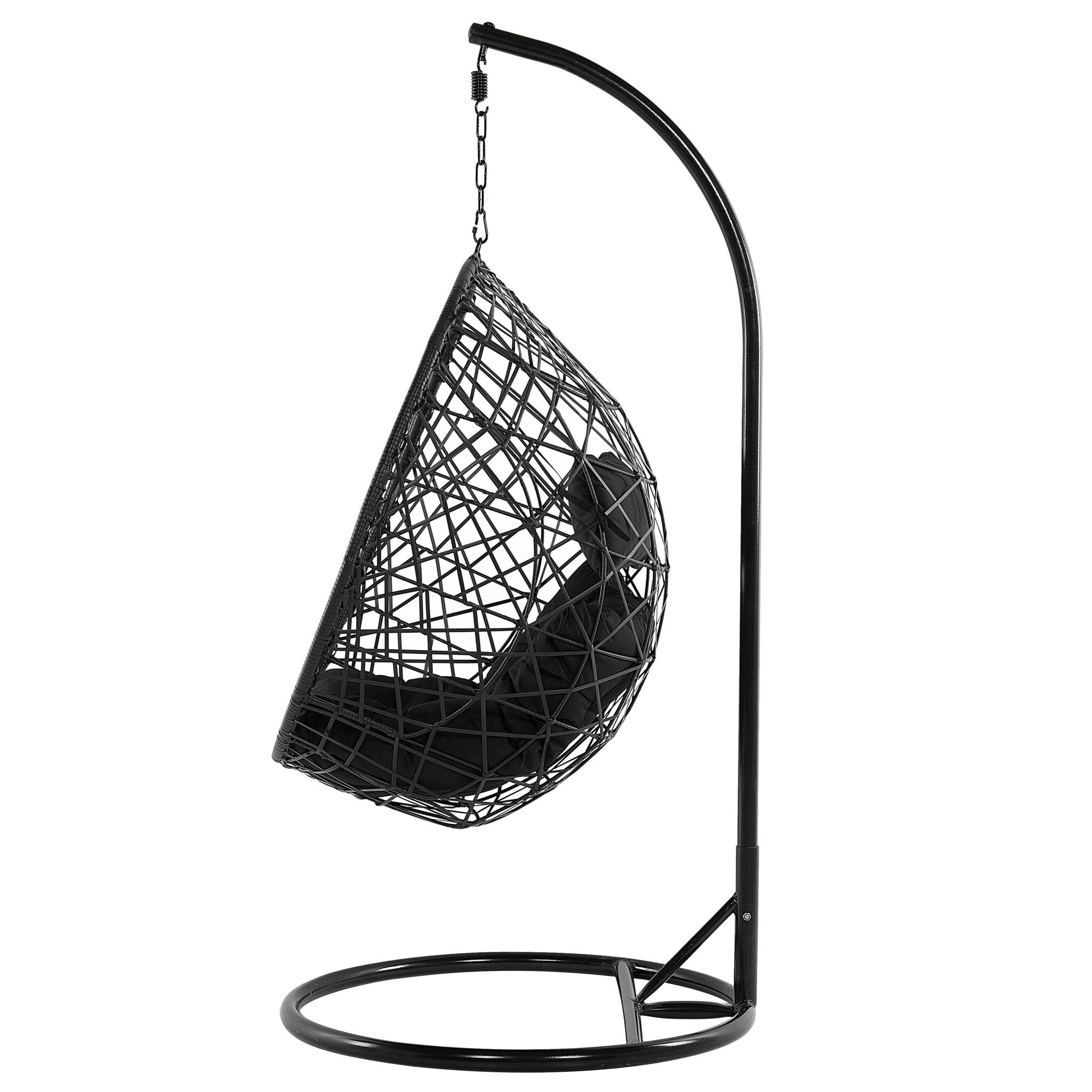 Beliani - Chaise porte-à-faux Polyrotin Noir ALATRI - 96x96x200- Beliani - Image 5