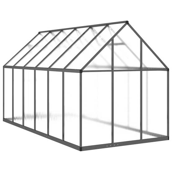 Serre de jardin aluminium et polycarbonate anthracite 334 x 169 x 195 cm - PANGIVO - Image 5